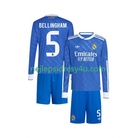 Fotbalový Dres Real Madrid Jude Bellingham 5 Dětské Alternativní 2025/26 Dlouhý Rukáv
